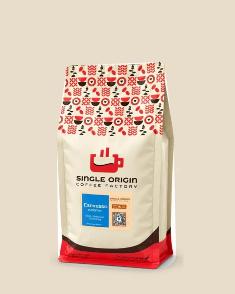 Single Origin Espresso Aroma 1 kg whole bean coffee pack