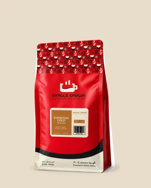 Single Origin Espresso Gold whole bean coffee pack